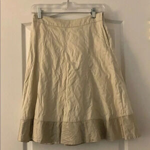 H&M Fit & Flare Cream Skirt